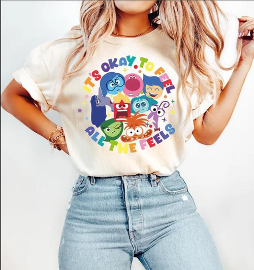 It's Okay To Feel All The Feels Shirt, Therapy Sweatshirt, Teacher Shirt, Gift for Teacher,BCBA Tee,Speech Terapy Shirt...