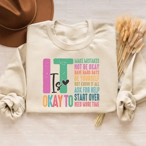 It's Okay To Make Some Mistakes Shirt ,Mental Health Shirt ,Motivational Shirt, Mental Health Matters, Motivational Shirt...