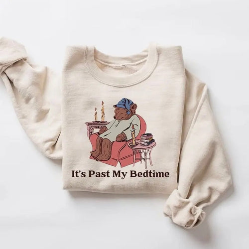 It's Past My Bedtime Sweatshirt, Funny Sleppy Bear Sweater, Funny Bear Meme Sweatshirt, Trendy Unisex Shirt, Gift For Her...