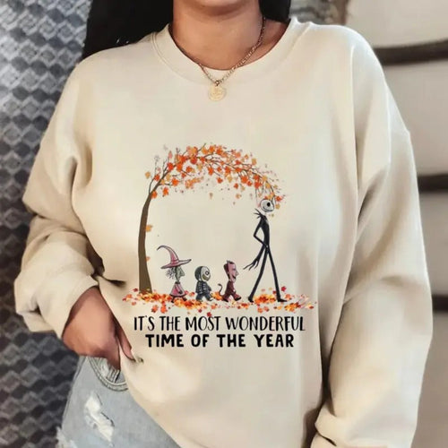 It's The Most Wonderful Time Of The Year Halloween Sweatshirt, Retro Halloween Sweatshirt, Halloween Sweatshirt,...