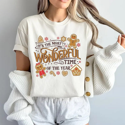 It's The Most Wonderful Time Of The Year Shirt, Cute Gingerbread Tee, Gift For Christmas, Xmas Gingerbread Tee, Christmas...