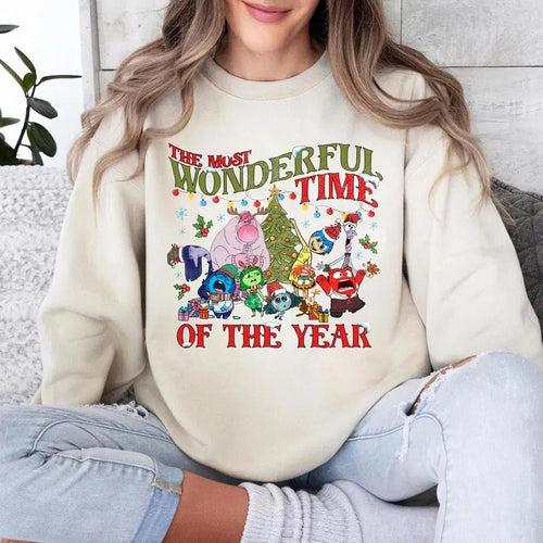 It's The Most Wonderful Time Of The Years Sweatshirt, Inside Out Shirt,  Mental Health Tee, Anxiety Ennui Joy Fear Xmas...