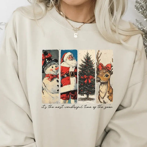 It's The Most Wonderful Time of The Year Crewneck Sweatshirt.  Relaxed Christmas Unisex Pullover Crewneck Sweatshirt....