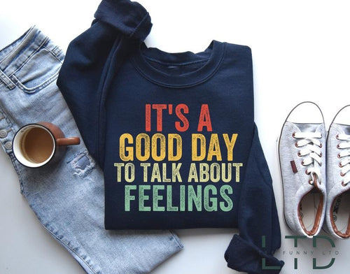 It's a Good Day to Talk About Feelings Shirt, Social Work Gift, School Counselor Shirt, Cute Mental Health Shirt,...