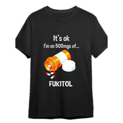 It's okay, I'm wearing a  Fukito T-shirt , a fun men's short sleeved printed T-shirt series, black PR made in usa Hoodie,...