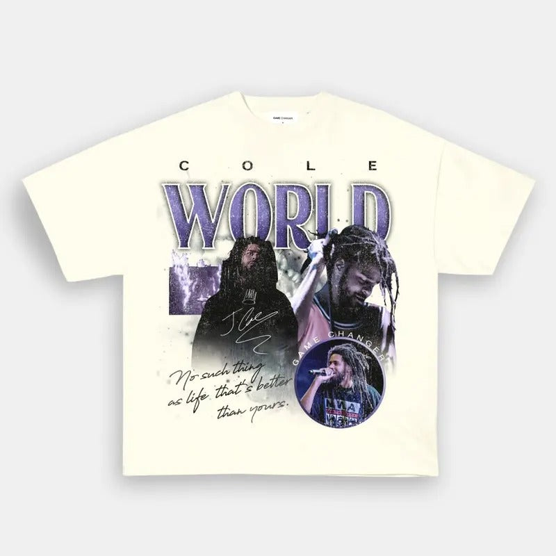 J COLE TEE - SWEATSHIRT - HOODIE 1SIDE GRAPHIC TEES, MUSIC TOUR, GIFT FOR FANS TTP | RetroVerseTees.com