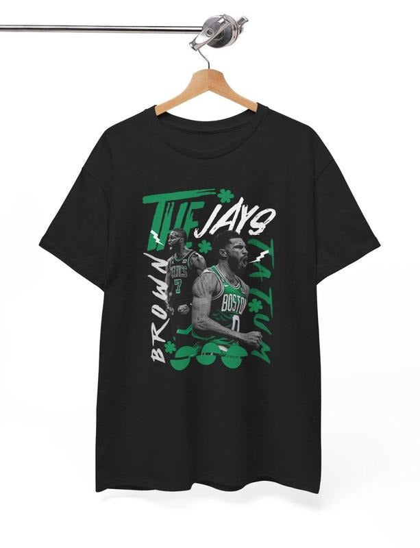 Jayson Tatum T-Shirt, Jaylen Brown T-Shirt, Celtics Duo Tee, Basketball Shirt, Boston Hoops Shirt, Fan Tee, Gift For Fan...