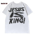 Jesus is King Vintage Faith Over Fear Graphic Tees, Crew Neck, Size S- 3XL, Menswear Top, Womenswear Top Underwear...