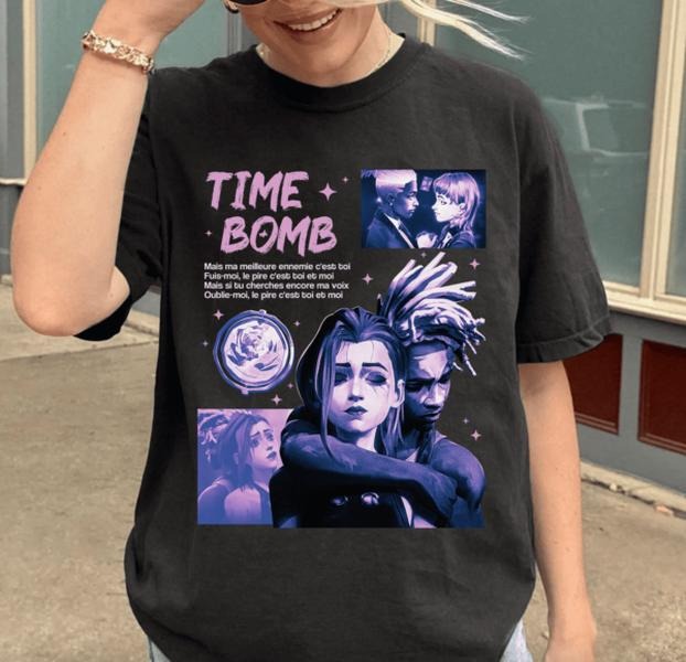 Jinx Ekko Arcane Shirt, Timebomb Arcane Season 2 Shirt Hoodie, Sweatshirt | RetroVerseTees.com