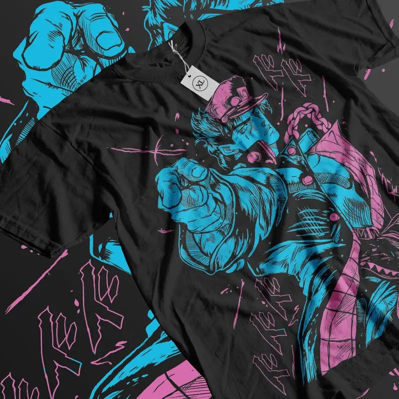 Jotaro Kujo-JoJo's Bizarre T-Shirt S-4XL JoJo's Bizarre Adventure Anime Shirt Soft Tee Hoodie, Sweatshirt