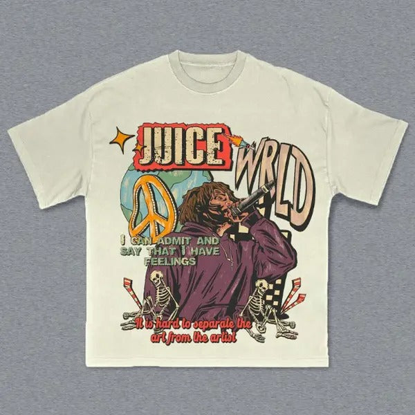 Juice Wrld Skeleton T-Shirt, Juice Wrld Graphic Tee, Music Rap Tee, Hip Hop, R&B, Y2k, Unisex T-Shirt, Gift For Men Women...