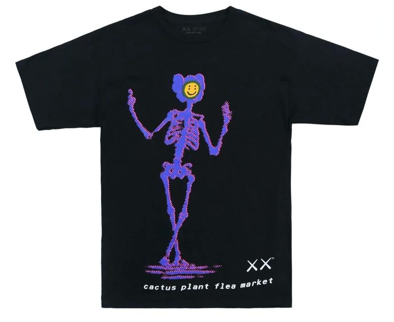 KAWS X Cactus Plant Flea Market T-Shirt Black (KAWS-SS06) Men's Size S-XXL Hoodie, Sweatshirt | RetroVerseTees.com