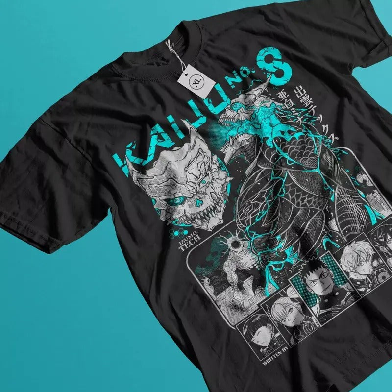 Kaiju no 8 T-shirt Mina Shiro kaij Gift Manga Best Anime Graphic Tee Black Unisex Shirt Hoodie, Sweatshirt