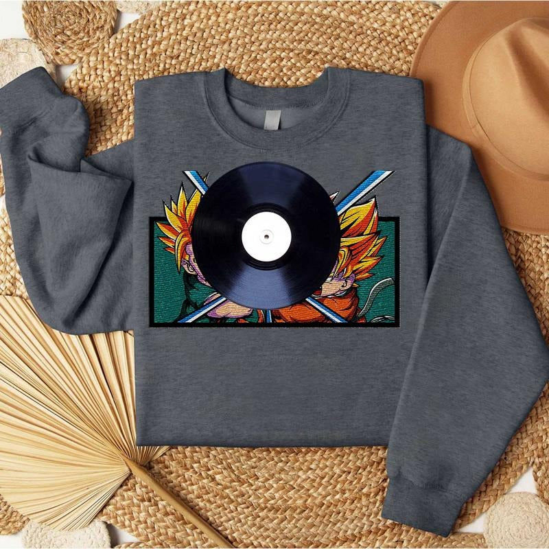 Kamehameha Embroidered Shirt, DBS Embroidered Sweatshirt, For Anime Lover Gift, Manga Embroidered Tee Hoodie