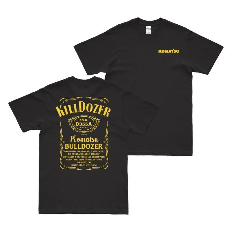Komatsu Killdozer Whiskey Label T-Shirt