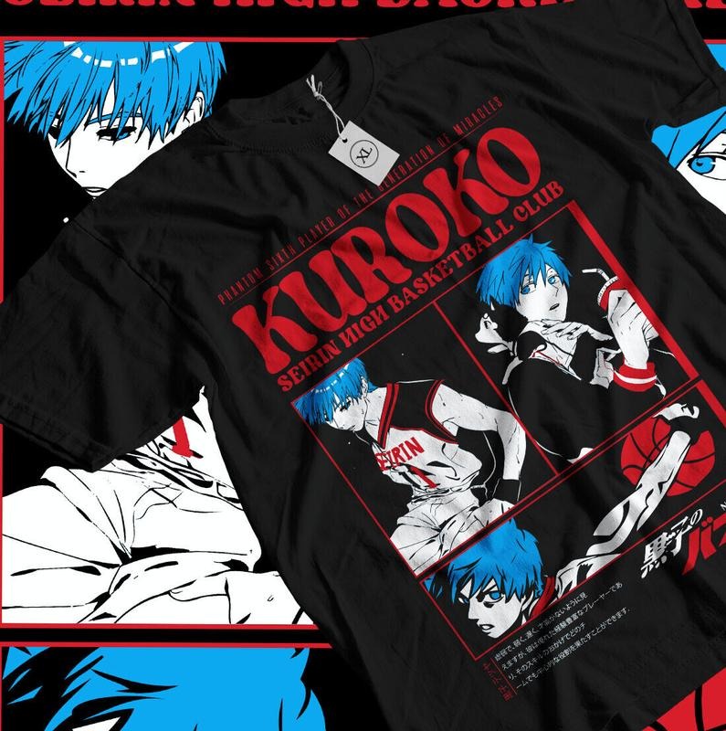 Kuroko no basketball T-Shirt S-4XL Ryota Kise Daiki Aomine anime Gift Shirt Tshirt S-4XL Hoodie, Sweatshirt