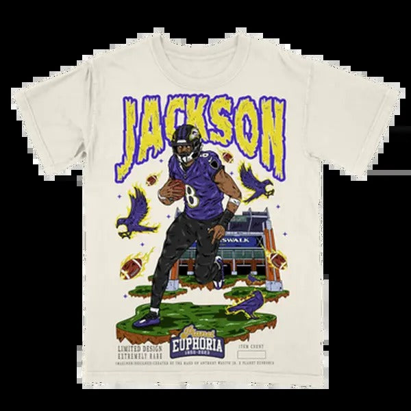 Lamar Jackson V2 Tee Hoodie, Sweatshirt | RetroVerseTees.com