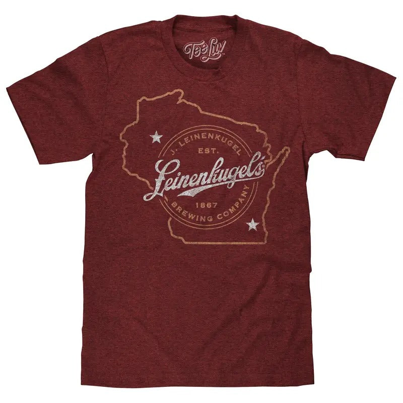 Leinenkugel's Wisconsin T-Shirt - Red Hoodie, Sweatshirt | RetroVerseTees.com