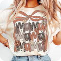 Leopard Mama Flower Coquette T-Shirt, Retro Mama T-Shirt, Boho Floral Mama T-Shirt, Mama Shirt T-Shirt, Mother's Day...