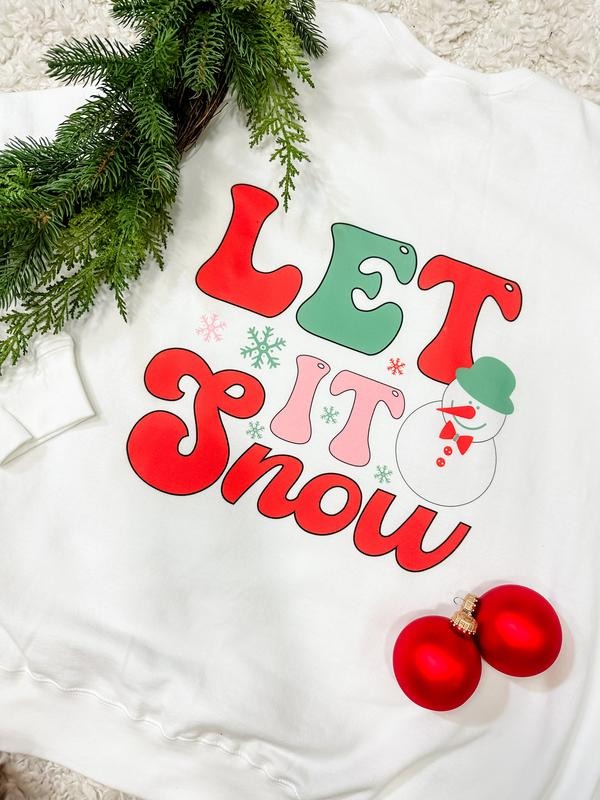 Let It Snow Graphic Top T-Shirts, Hoodie, Sweatshirt | RetroVerseTees.com