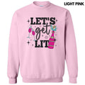 Let's Get Lit Faux Glitter Sweatshirt T-Shirts, Hoodie | RetroVerseTees.com