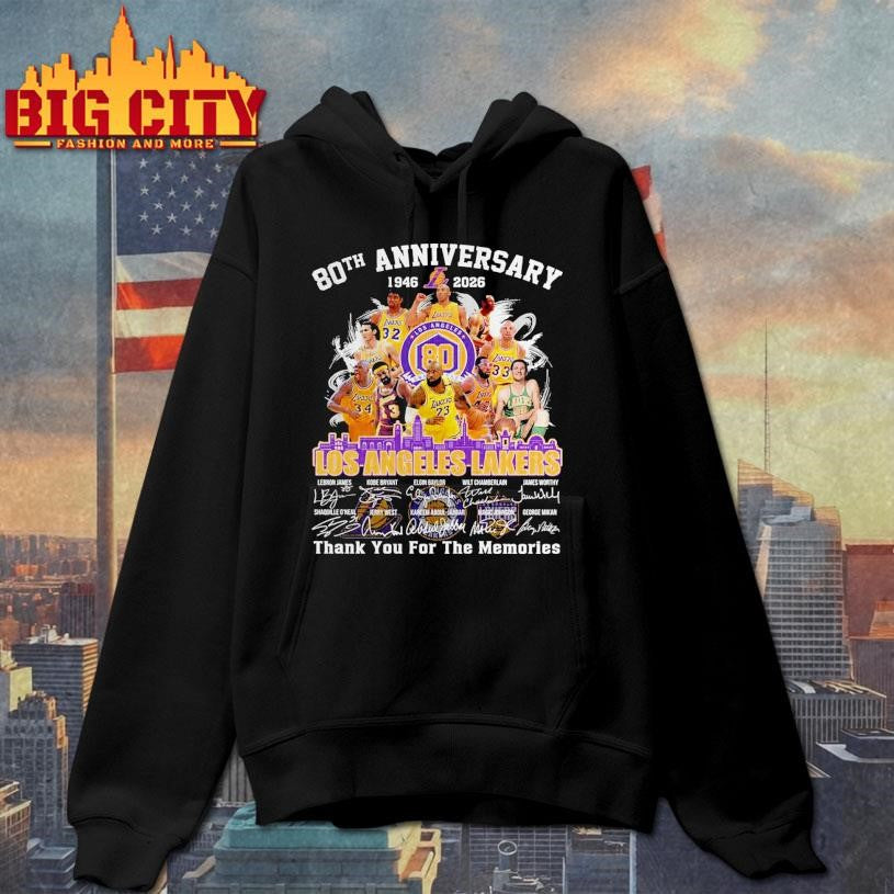 Los Angeles Lakers 80th Anniversary 1947-2026 Obsession Thank You Shirt