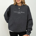 Love Came Down Sweatshirt, Christian Christmas Crewneck, Minimalist Nativity Long Sleeves Pullover, Bible Verse Crewneck,...