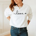 Love Sweatshirt, Love Valentines Day Sweatshirt for Women T-Shirts, Hoodie | RetroVerseTees.com