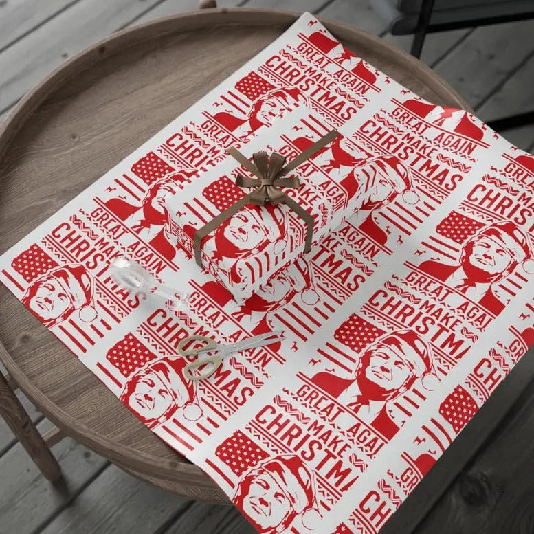 Make Christmas Great Again Gift Wrap Trump Christmas Gift Wrapping Paper Wrapping Paper Gift Wrap Christmas Gift Wrap...