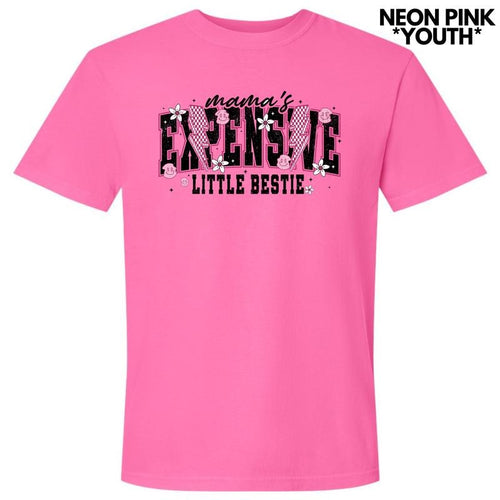 *** Mama's Expensive Little Bestie Comfort Colors T-Shirt (Youth) 'NLB' Hoodie, Sweatshirt | RetroVerseTees.com