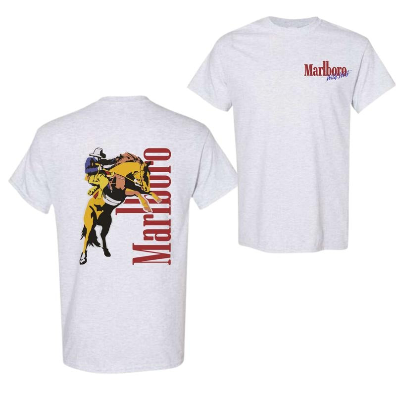 Marlboro 2 side printed T-shirt, Vintage Malboro shirt, trending shirt, summer tee, Full Color, Full Size Hoodie, Sweatshirt