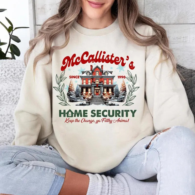 Mc Callister's Home Security Sweatshirt , Christmas Movie Shirt Gift For Christmas, Merry Christmas Holiday Movie Shirt...