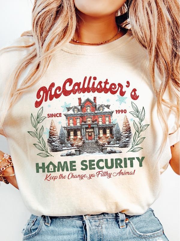 McCallister's Home Security ~ Unisex Apparel Relaxed Fit Printed In The USA Clothing Womenswear Casual and Comfortable,...