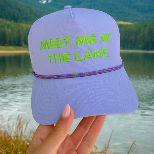 'Meet Me at the Lake' Embroidered Snapback Rope Hat T-Shirts, Hoodie, Sweatshirt | RetroVerseTees.com