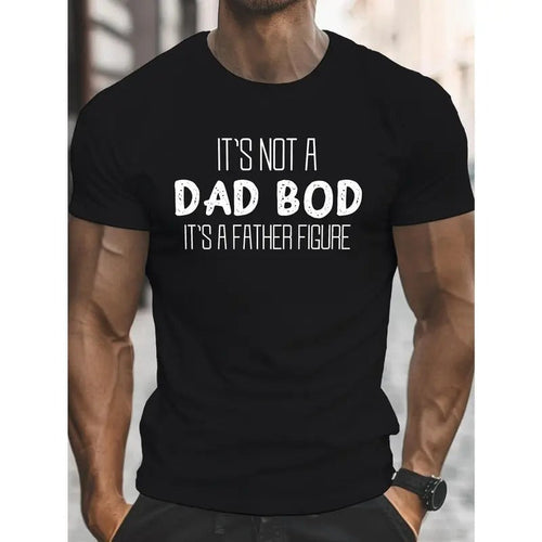 Men's "Dad Bod" Graphic Tee - Casual Crew Neck Short Sleeve T-Shirt, Lightweight Summer Shirt for Father's Day Made in...