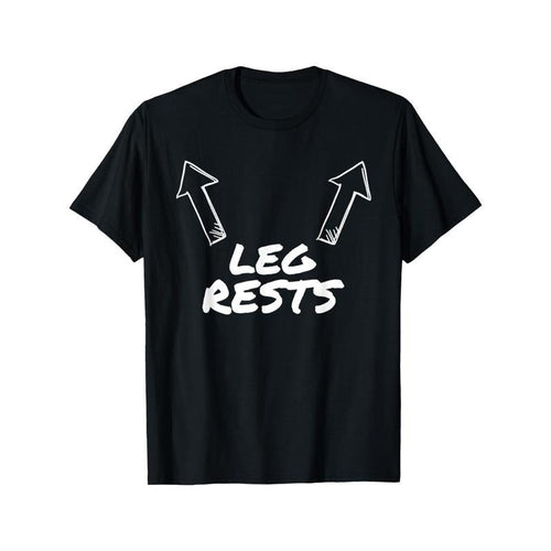 Men's "Leg Rest" Humor Graphic T-Shirt - Classic Fit, 100% Cotton, Short Sleeve, Crew Neck, Machine Washable