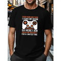 Men's Oversized T-Shirts, Gamepad Graphic Print Men's Short Sleeve T-Shirt Menswear Top Embroidered Tshirt Hoodie, Sweatshirt