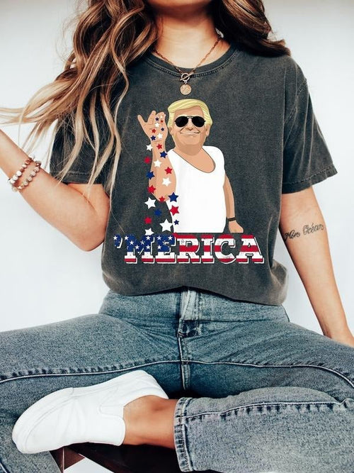 'Merica T-Shirt, Trumm Bae Funny 4th of July Shirt, Trumm Salt 4th Of July Shirt, Salt Bae Style Funny 4th of July...