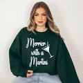 Merrier With A Martini Sweater, Trendy Christmas Crewneck, Winter Sweatshirt, Martini Design Cotton Womenswear T-Shirts,...