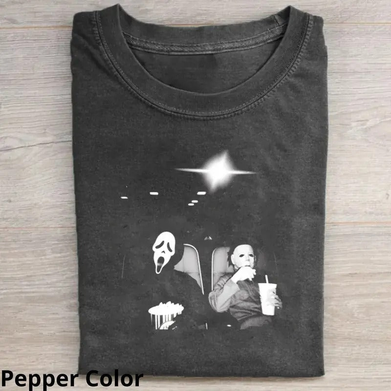 Michael Myers Shirt, Halloween Movie Shirt, Vintage Graphic Tee, The Ghost Face, Funny Halloween Shirt, Spooky Shirt,...