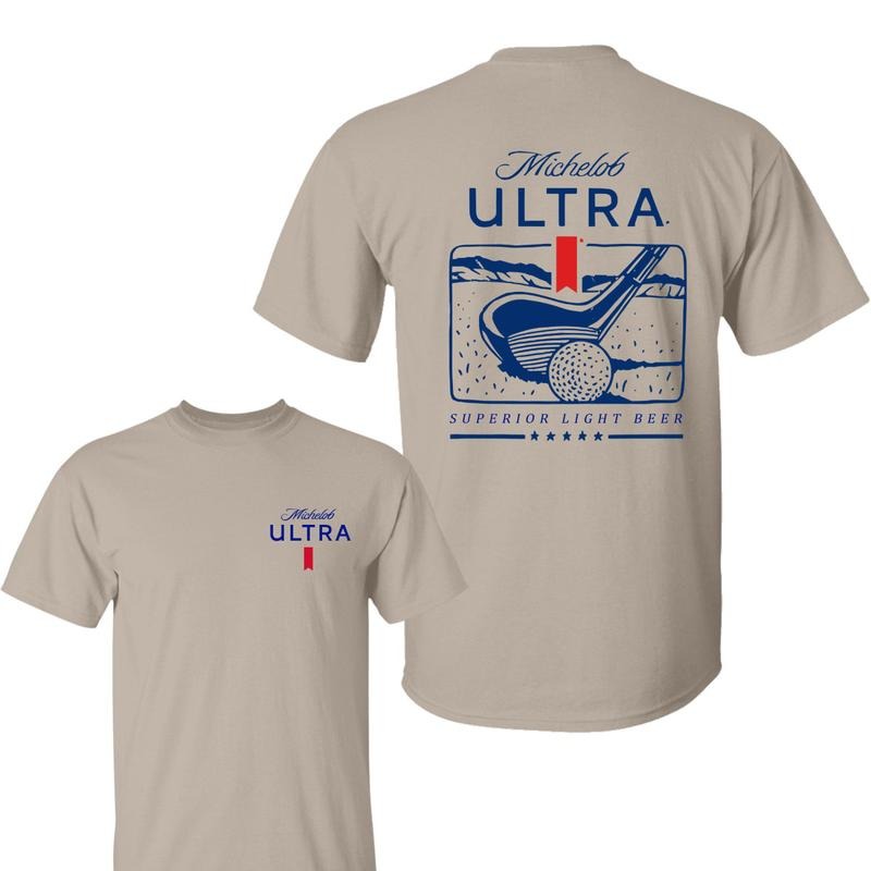 Michellob Ultra Golfing Shirt, Unisex Unisex Cotton - Classic Fit for Menswear, 2 Side T-Shirt For Men Hoodie, Sweatshirt