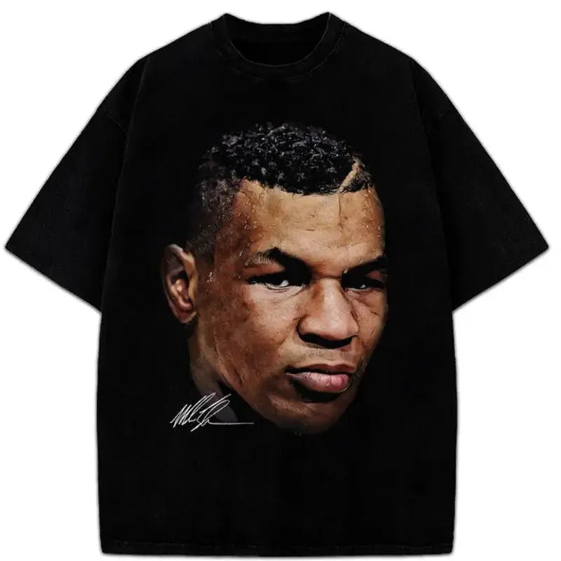 Mike Tyson T-Shirt Young Mike Tyson Portrait Custom Graphic Tee Hoodie, Sweatshirt | RetroVerseTees.com