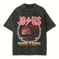 [ Mineral Wash ] Jesus Highway To Heaven Chirstian Washed TShirt Jesus Graphic Washed Style Shirt Hoodie, Sweatshirt
