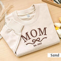 Mom Sweatshirt Embroidered, Personalized Mom Embroidered Sweatshirt, Embroidered Mom Est Sweatshirt, Mom Est Shirt, Mom...