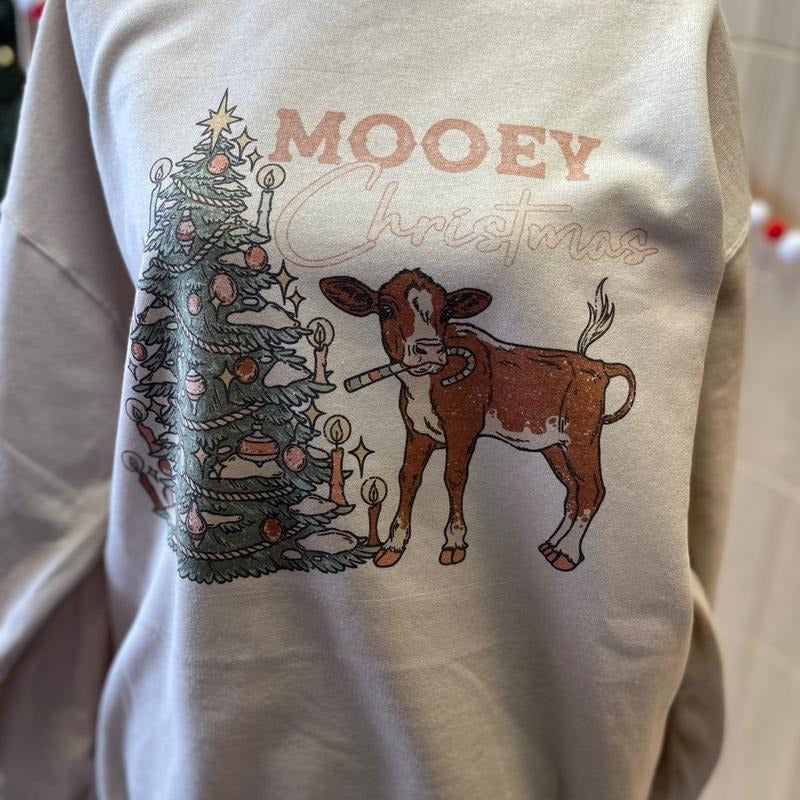 Mooey Christmas Sweatshirt T-Shirts, Hoodie | RetroVerseTees.com