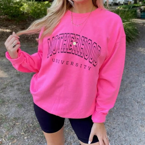'Motherhood University' Crewneck Sweatshirtstyle{n002}2 T-Shirts, Hoodie, Sweatshirt | RetroVerseTees.com