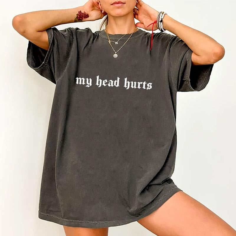 My Head Hurts Shirt, Silly Weird T-Shirt, Funny Sayings Tee For Women, Chronic Illness Unisex Shirt, Funny Gift For Girl,...