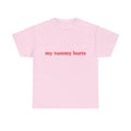 My tummy hurts, funny text shirt, funny saying and quote T-shirt Tee Top Vintage Retro funny meme shirt gift mens womens...