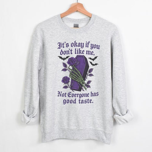 *NEW* IT'S OKAY IF YOU DON'T LIKE ME Long Sleeve Crewneck Sweatshirt Alternative Emo Grunge Pullover Casual Women's Long...