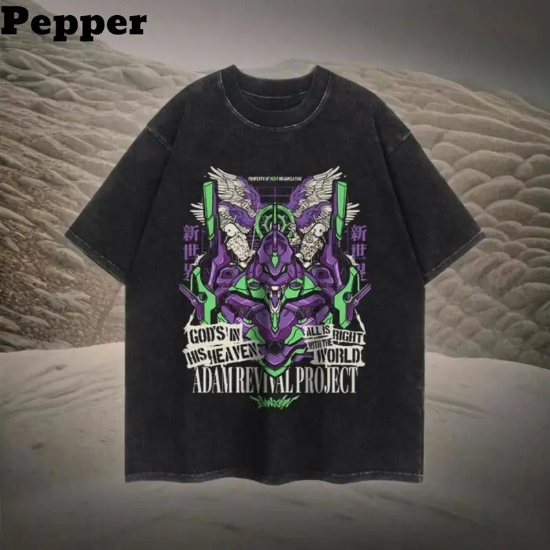 New Vintage "Neon Genesis Evangelion" Anime T-Shirt, Neon Genesis Evangelion Shirt, Neon Genesis Evangelion merch, Anime...